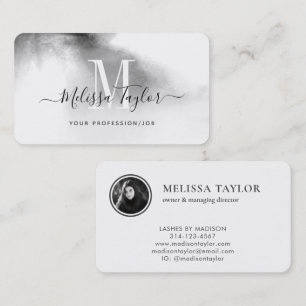 Watercolor Professional Premium Black Signature Business Card