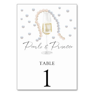 Watercolor Prosecco - wedding table number