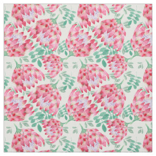 Watercolor Protea Fabric