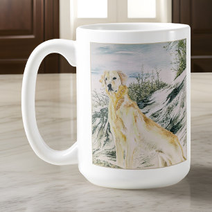 Watercolor Proud Golden Retriever Dog Coffee Mug