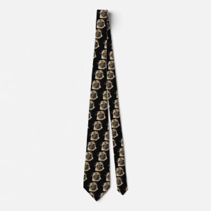 Watercolor Pug Dog Pet Animal Tie