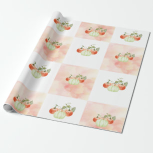 Watercolor Pumkins Wrapping Paper