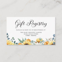 Watercolor Pumpkin and Sunflower Baby Registry