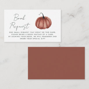Watercolor Pumpkin Book Request  Enclosure Card