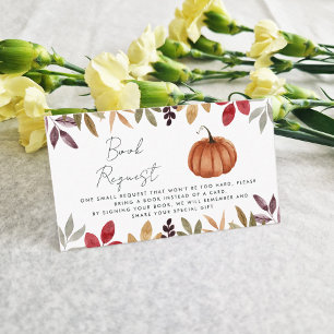 Watercolor Pumpkin Book Request  Enclosure Card