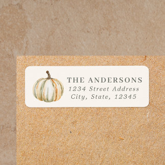 Watercolor Pumpkin Custom Return Address Label