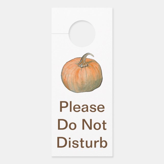Watercolor Pumpkin Door Hanger (Front)