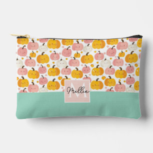 Watercolor Pumpkin Fall Pattern Accessory Pouch