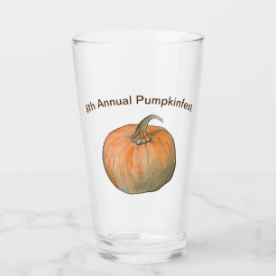 Watercolor Pumpkin Glass