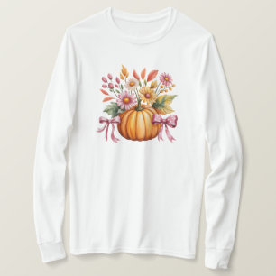 Watercolor Pumpkin Halloween T-Shirt – Cute Autumn