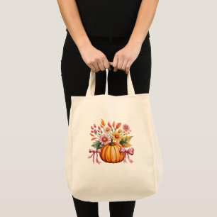 Watercolor Pumpkin Halloween T-Shirt – Cute Autumn Tote Bag
