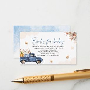   Watercolor pumpkin is on the way baby shower boo Enclosure Card