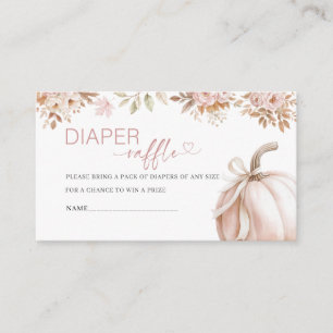 Watercolor Pumpkin is on the way baby shower di Enclosure Card