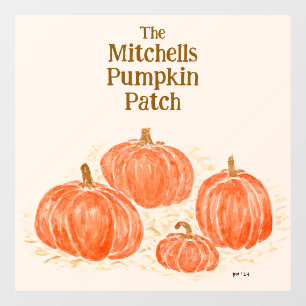 Watercolor Pumpkin Patch PERSONALIZE NAME