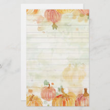 Watercolor Pumpkin Patch