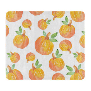 Watercolor Pumpkin Pattern 3 Cutting Board