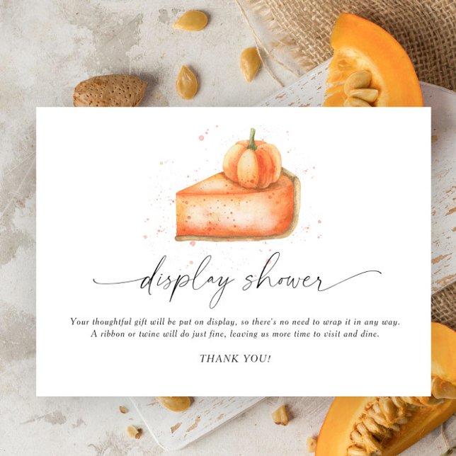 Watercolor pumpkin pie - display shower enclosure card (Creator Uploaded)