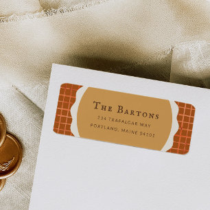 Watercolor Pumpkin Pie Return Address Label
