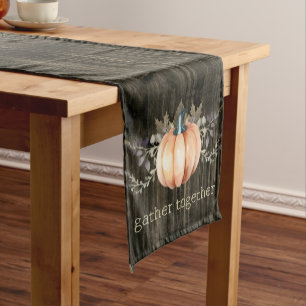 Watercolor Pumpkin Short Table Runner