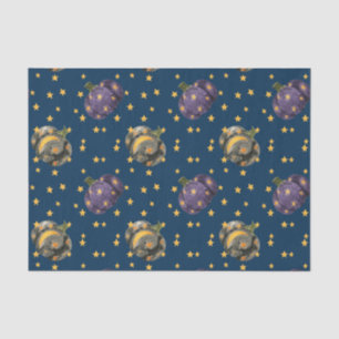 Watercolor Pumpkin Stars Pattern Halloween Tissue Paper