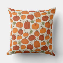 watercolor Pumpkin Style  Pillow Cover 