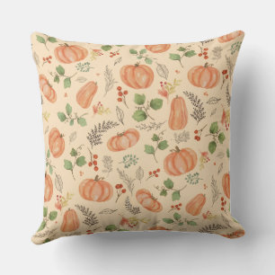 watercolor Pumpkin Style Pillow Cover