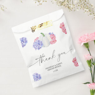 Watercolor Pumpkin Thank you gender reveal Favour Bag