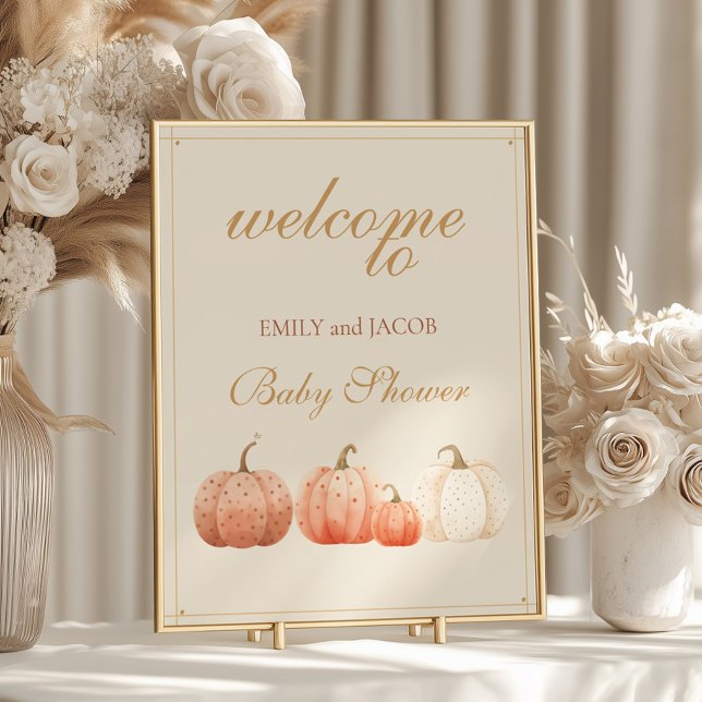 Watercolor Pumpkin Welcome Sign (Creator Uploaded)