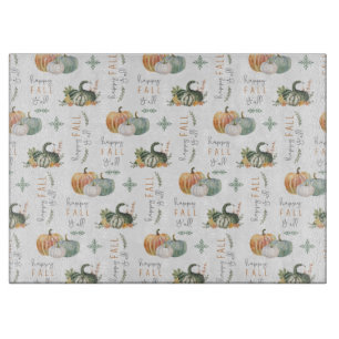 WATERCOLOR PUMPKINS AND GOURDS CUTTING BOARD