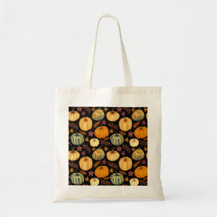 Watercolor Pumpkins: Autumn Seamless Pattern. Tote Bag
