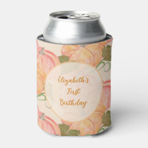Watercolor Pumpkins Custom Name Party Favour Can Cooler