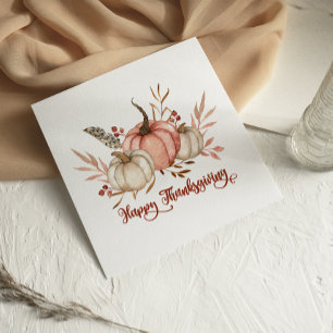 Watercolor Pumpkins Happy Thanksgiving card