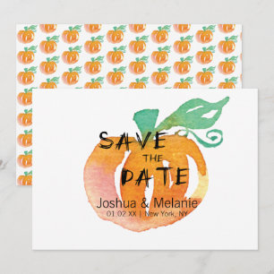 Watercolor Pumpkins Holiday Save the Date 