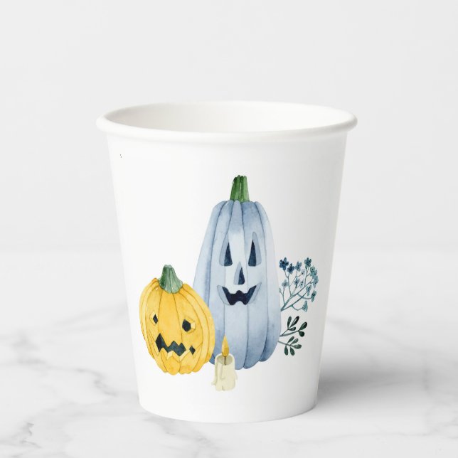 Watercolor Pumpkins Paper Cups (Front)