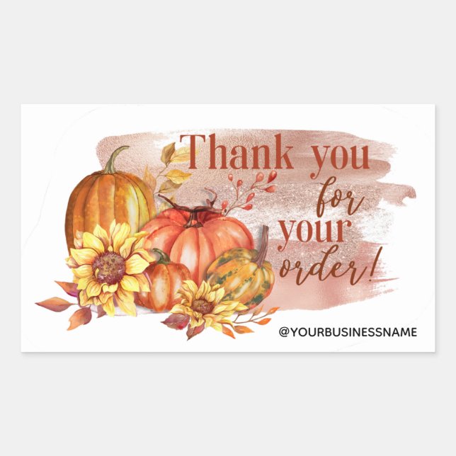 Watercolor Pumpkins   Rectangular Sticker (Front)