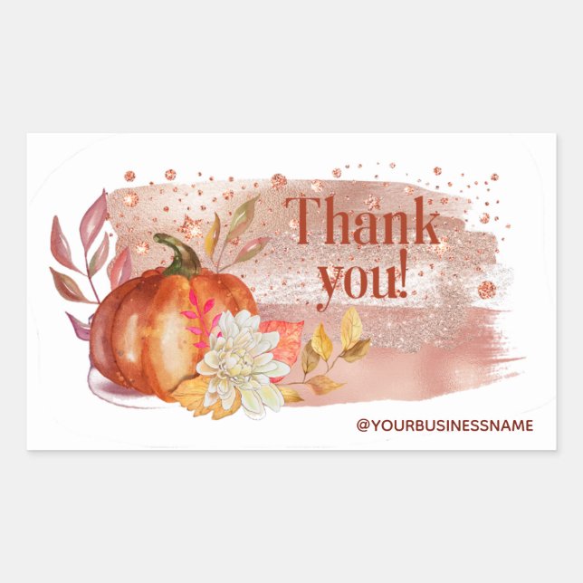 Watercolor Pumpkins Thanksgiving   Rectangular Sticker (Front)