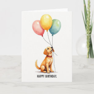 Watercolor Puppy Birthday Card
