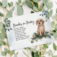 Watercolor Puppy Book Request Baby Shower