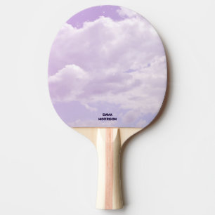 Watercolor, Purple Clouds, Cute Personalised  Ping Pong Paddle