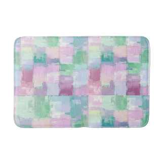 Watercolor Purple Floral Bath Mat