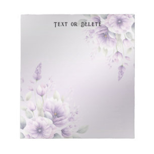 Watercolor Purple Floral Notepad