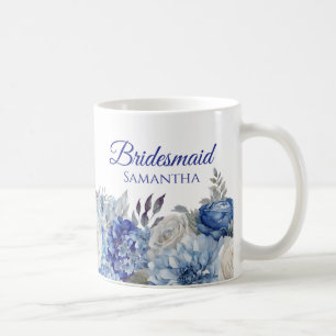 Watercolor Purple Flower Bouquet-Bridesmaid gifts- Coffee Mug