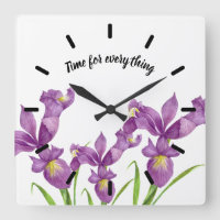 Watercolor Purple Iris Botanical Floral Art