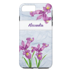 Watercolor Purple Iris Botanical Floral Organza iPhone 8 Plus/7 Plus Case