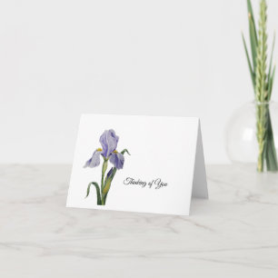 Watercolor Purple Iris Note Card