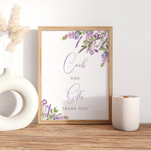 Watercolor Purple Lavender Cards and Gifts Poster