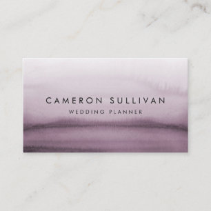 Watercolor Purple Ombre Modern Business Card