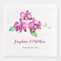 Watercolor Purple Orchid Floral Wedding