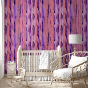 Watercolor Purple Pink Stripe Pattern Seamless Wallpaper
