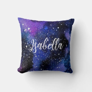 Watercolor Purple Universe Cushion